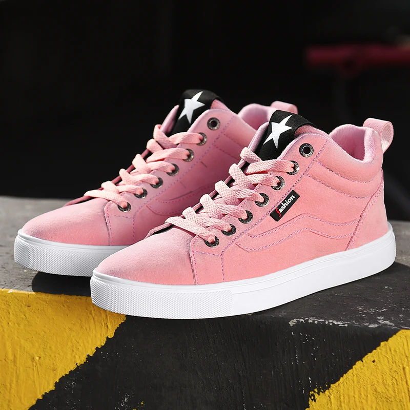 2019 New Winter High Top Women's Casual Shoes Keep Warm Short Plush Solid Flats Flock Sneakers Women Vulcanized Shoes Size 35-41
2019 New Winter High Top Women's Casual Shoes Keep Warm Short Plush Solid Flats Flock Sneakers Women Vulcanized Shoes Size 35-41