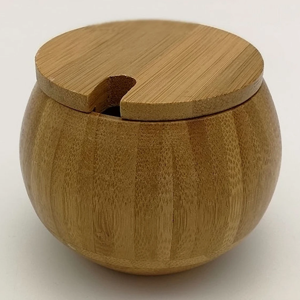 Bamboo Wood Spice Jar Sugar Bowl Condiment Storage Box Storage tank Kitchen des Bamboo Wood Spice Jar Sugar Bowl Condiment Storage Box Storage tank Kitchen des