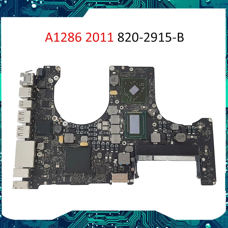 661-5853 для Macbook PRO A1286 15 "MC723LL 2 3G 1GB Unibody материнская плата системная 820-2915-B 95% новая