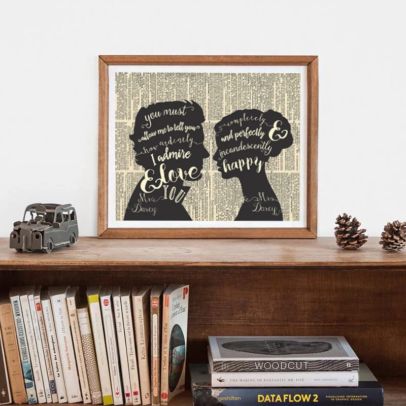 JANE AUSTEN Pride and Prejudice Poster Quote Prints Romantic Anniversary Gift Mr & Ms Wedding Sign Painting Home Wall Art Decor
JANE AUSTEN Pride and Prejudice Poster Quote Prints Romantic Anniversary Gift Mr & Ms Wedding Sign Painting Home Wall Art Decor