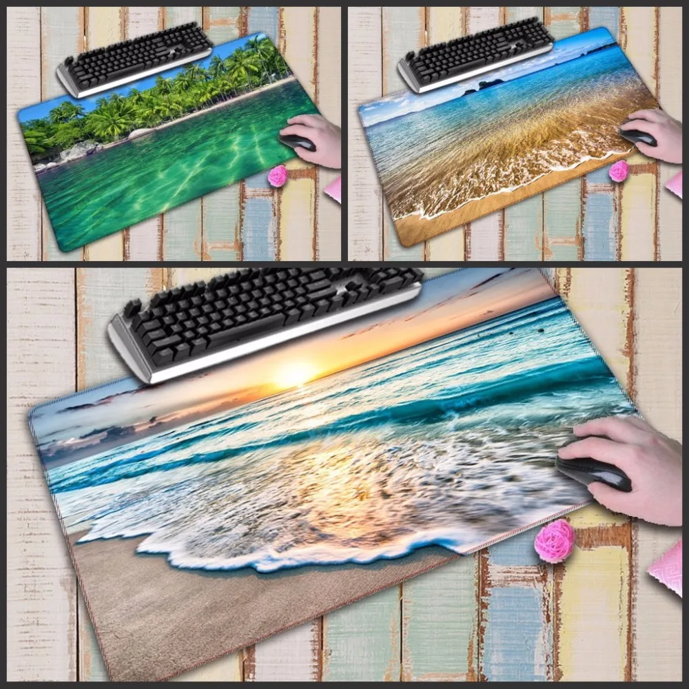 Beach wave Super Large Size Mouse Pad Natural Rubber Material Waterproof Desk Gaming Mousepad Desk Mats for dota LOL 
Beach wave Super Large Size Mouse Pad Natural Rubber Material Waterproof Desk Gaming Mousepad Desk Mats for dota LOL