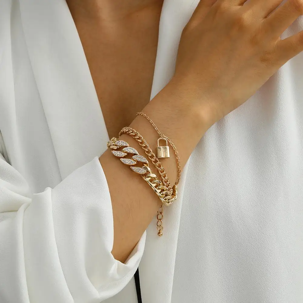 Layered Bohemia Chain Rhinestone PadLock Pendant Bracelet for Women Bangles On Hand Wrap Wrist Cuban Chain Friends Jewelry Gifts
Layered Bohemia Chain Rhinestone PadLock Pendant Bracelet for Women Bangles On Hand Wrap Wrist Cuban Chain Friends Jewelry Gifts