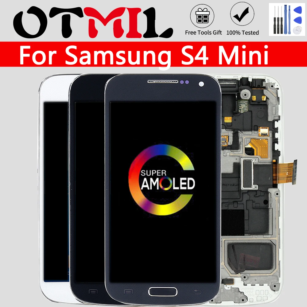 Super AMOLED LCD For SAMSUNG Galaxy S4 Mini Display Touch Screen with Frame Digitizer I9190 i9192 i9195 For SAMSUNG S4 Mini # 
Super AMOLED LCD For SAMSUNG Galaxy S4 Mini Display Touch Screen with Frame Digitizer I9190 i9192 i9195 For SAMSUNG S4 Mini #