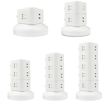 1-5Layer Vertical Power Socket Powerboard 9 Ways Extension Vertical Tower Socket 6 USB Port Outlet Charger Power Strip Protector
1-5Layer Vertical Power Socket Powerboard 9 Ways Extension Vertical Tower Socket 6 USB Port Outlet Charger Power Strip Protector