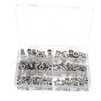 205Pcs Nutserts Rivet Nuts Flange Blind Rivnuts Stainless Steel M3/M4/M5/M6 M8 M10Rivet Nut Ribbed Open End
205Pcs Nutserts Rivet Nuts Flange Blind Rivnuts Stainless Steel M3/M4/M5/M6 M8 M10Rivet Nut Ribbed Open End