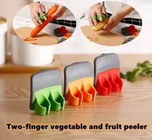 

2 Color Quickly Convenient Stripping Kitchen Fast Gadgets Grapefruit Lemon Vegetable Double Fingers Stainless Blade Fruit Peeler