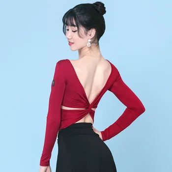 Latin Dance Top Women Sexy Backless Long Sleeve Shirts Lady Salsa Rumba Samba Cha Cha Dancing Clothes Adult Practice Wear DN4083
Latin Dance Top Women Sexy Backless Long Sleeve Shirts Lady Salsa Rumba Samba Cha Cha Dancing Clothes Adult Practice Wear DN4083