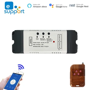 eWeLink smart switch wifi relay motor controller rolling door switch DC7~32V motor curtain switch for motor forward reverse
eWeLink smart switch wifi relay motor controller rolling door switch DC7~32V motor curtain switch for motor forward reverse