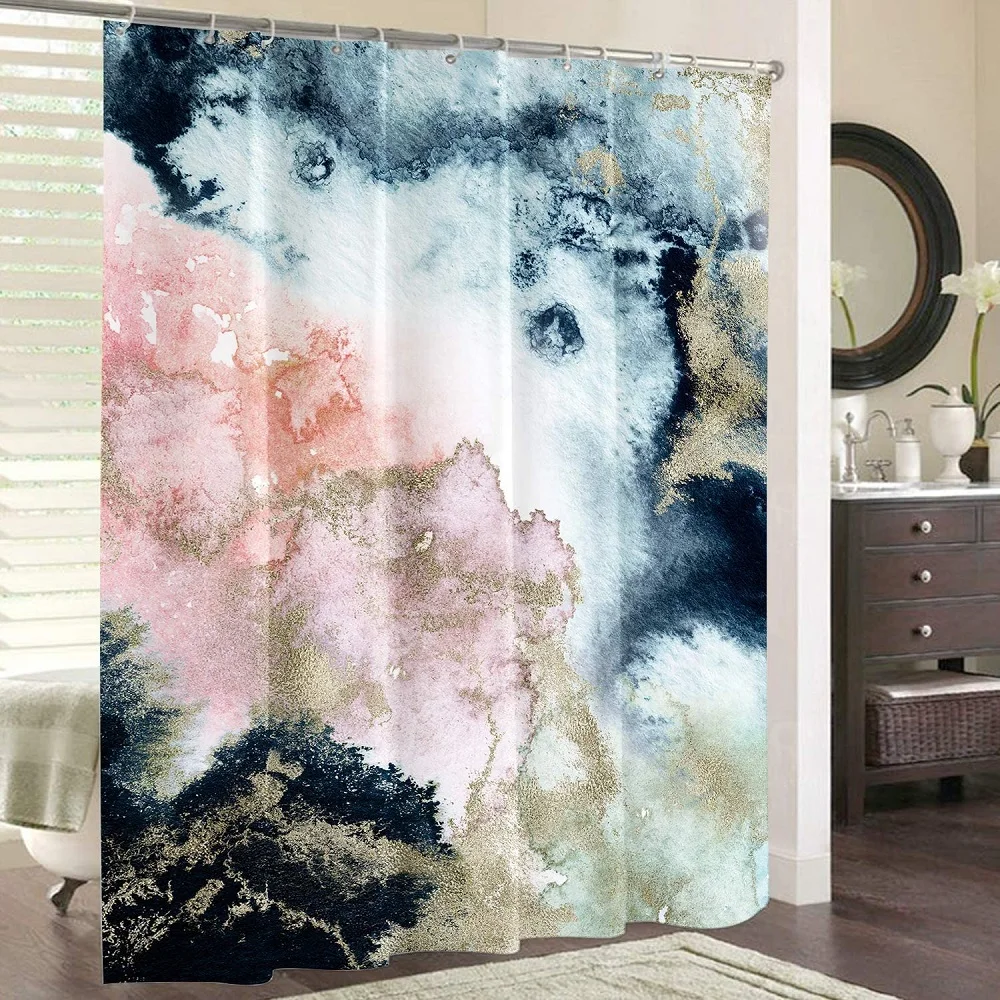 Tie Dye Colorful Brush Shower Curtain Watercolor Liquid Pink Ocean Blue Turquoise Bath Curtains Bathroom Waterproof with Hooks
Tie Dye Colorful Brush Shower Curtain Watercolor Liquid Pink Ocean Blue Turquoise Bath Curtains Bathroom Waterproof with Hooks