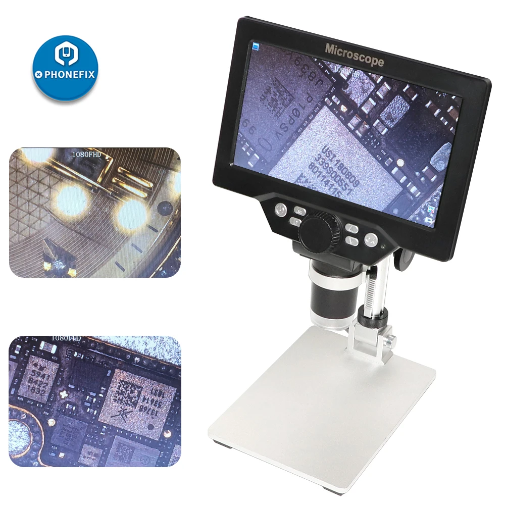 G1200 электронный цифровой микроскоп 1200X 12MP 7 дюймов HD LCD микроскопы непрерывное усиление Лупа Телефон PCB пайка
G1200 электронный цифровой микроскоп 1200X 12MP 7 дюймов HD LCD микроскопы непрерывное усиление Лупа Телефон PCB пайка