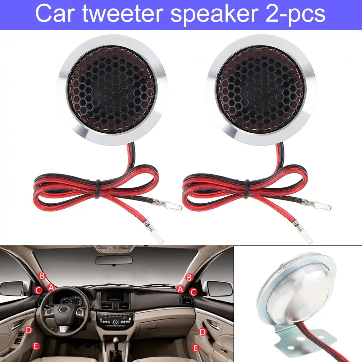 2pcs 1.5 Inch 180W T25 Aluminum Alloy High Efficiency Mini Dome Tweeter Speakers for Car Audio System New
2pcs 1.5 Inch 180W T25 Aluminum Alloy High Efficiency Mini Dome Tweeter Speakers for Car Audio System New