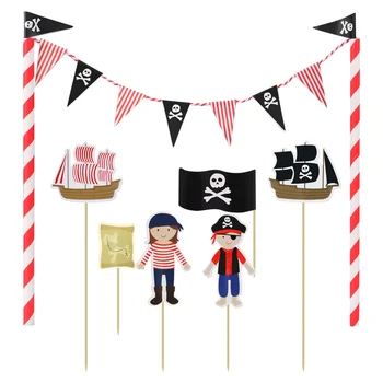 1 Set Paper Cartoon Good Quality Cake Banner Cake Topper for Baby Shower Birthday Pirate Party 
1 Set Paper Cartoon Good Quality Cake Banner Cake Topper for Baby Shower Birthday Pirate Party