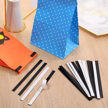 100pcs Black Peel And Stick Tin Ties Plastic Coffee Bag Ties Sealing Strip 
100pcs Black Peel And Stick Tin Ties Plastic Coffee Bag Ties Sealing Strip