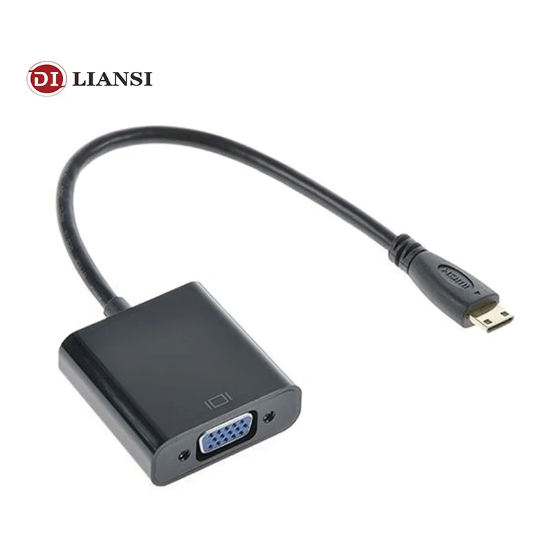 SZ WXDZ Mini HDMI VGA адаптер mini hdmi папа vga Женский конвертер видео и аудио кабель 1080p для