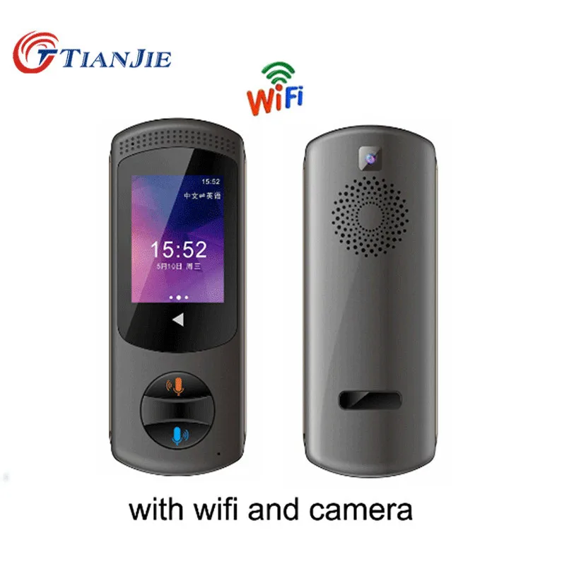 TIANJIE Portable WiFi Camera Smart Interpreter translator multi-language two-way real time portable smart voice translat Device
TIANJIE Portable WiFi Camera Smart Interpreter translator multi-language two-way real time portable smart voice translat Device