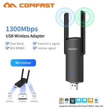 5Ghz USB Wifi Adapter 1300Mbps Wi fi Adapter 5ghz Antenna USB Ethernet PC Wi-Fi Card Lan Wireless Dongle AC Wi fi Receiver
5Ghz USB Wifi Adapter 1300Mbps Wi fi Adapter 5ghz Antenna USB Ethernet PC Wi-Fi Card Lan Wireless Dongle AC Wi fi Receiver