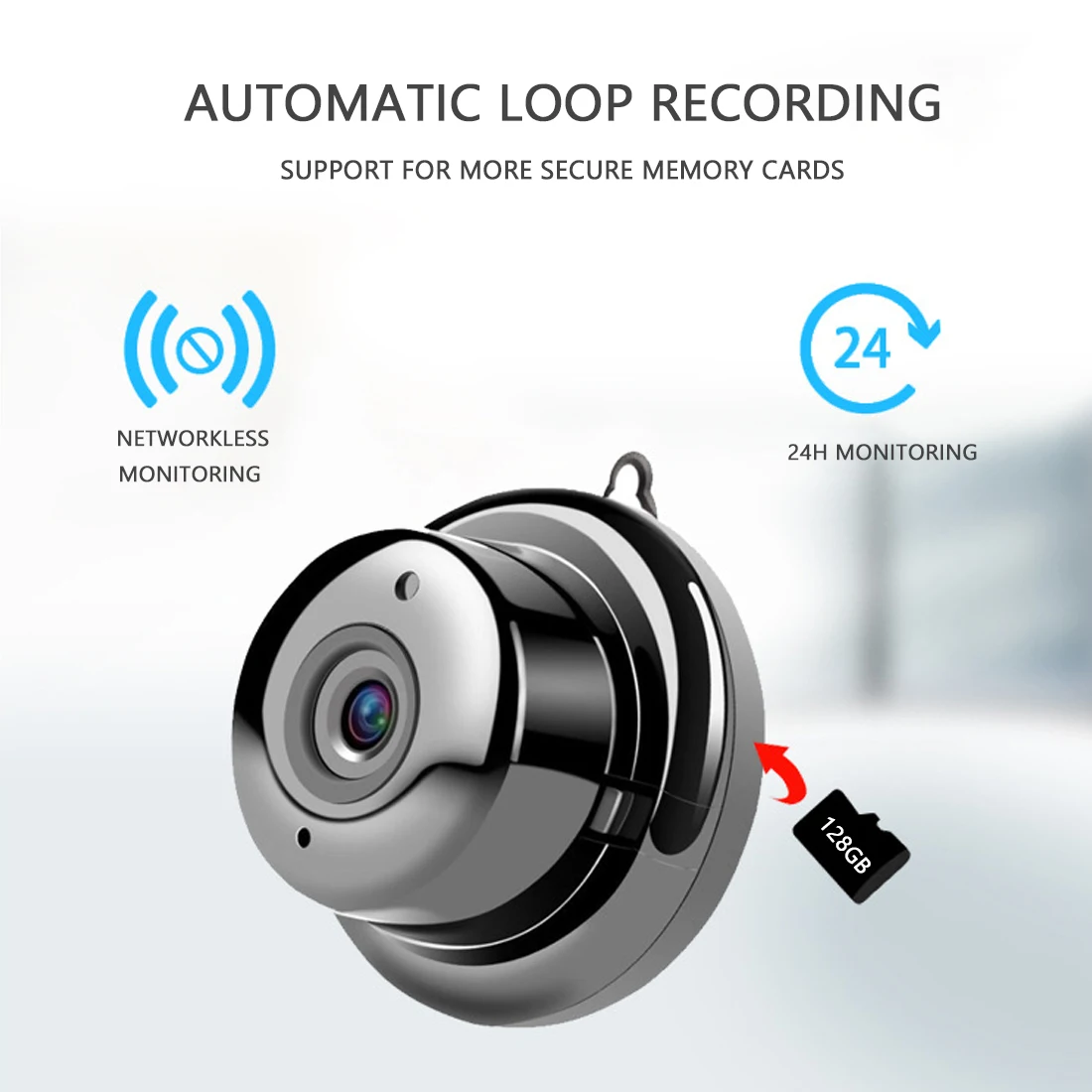 1080P Mini Camera Wireless Camera IP Camera CCTV IR Night Vision Motion V380 Detection 2-Way Audio Home Security with Stand
1080P Mini Camera Wireless Camera IP Camera CCTV IR Night Vision Motion V380 Detection 2-Way Audio Home Security with Stand