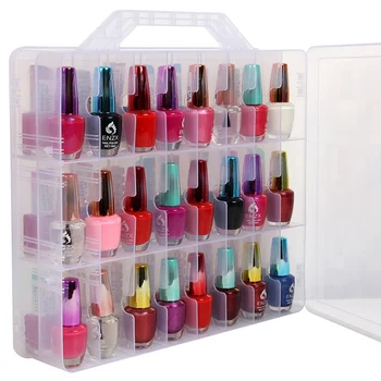 Portable Makeup Organizer Nail Polish Transparent Plastic Storage Box 48 Bottles Adjustable Divider Popular Storage Box
Portable Makeup Organizer Nail Polish Transparent Plastic Storage Box 48 Bottles Adjustable Divider Popular Storage Box
