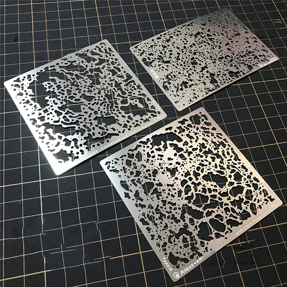Corrosion Stain Stenciling Template Leakage Spray Plate Model Tools AJ0057 AJ0058 AJ0059 for Military Model Accessories
Corrosion Stain Stenciling Template Leakage Spray Plate Model Tools AJ0057 AJ0058 AJ0059 for Military Model Accessories