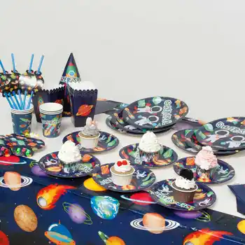 Space Party Theme Disposable Tableware Paper Cups Napkins Tablecloths Birthday Decorations For Children Party Supplies
Space Party Theme Disposable Tableware Paper Cups Napkins Tablecloths Birthday Decorations For Children Party Supplies