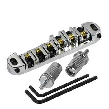 Chrome Metal Plated Roller Saddle Tune-O-Matic Bridge for Les Paul Style Electric Guitar Replacement
Chrome Metal Plated Roller Saddle Tune-O-Matic Bridge for Les Paul Style Electric Guitar Replacement