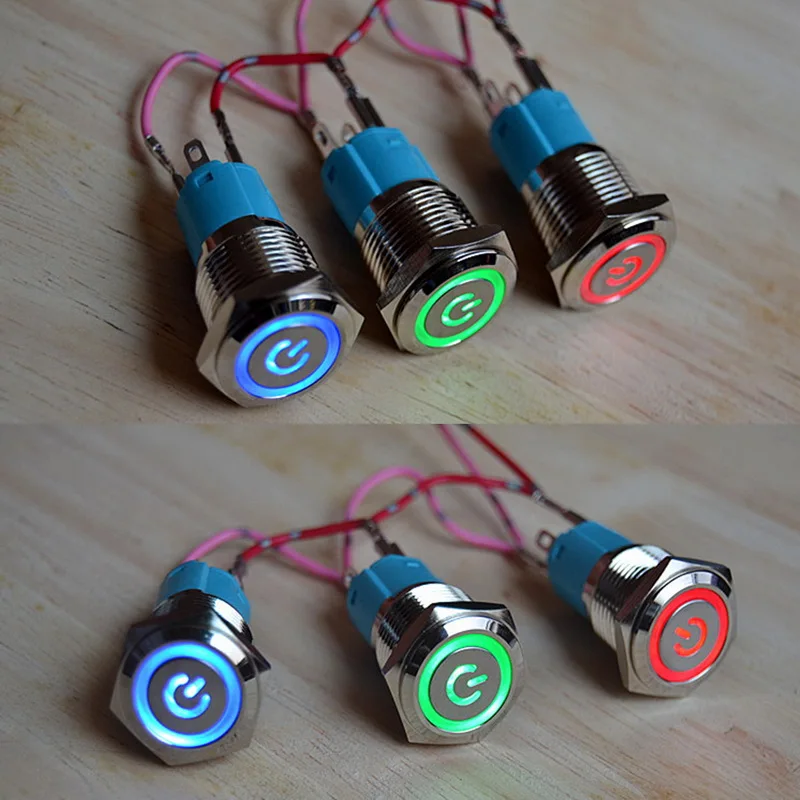 INYSHION 3V-220V Metal Momentary Push Button Switch LED Light Lamp Illumination Waterproof Car Auto Engine PC Power Start 16mm
INYSHION 3V-220V Metal Momentary Push Button Switch LED Light Lamp Illumination Waterproof Car Auto Engine PC Power Start 16mm