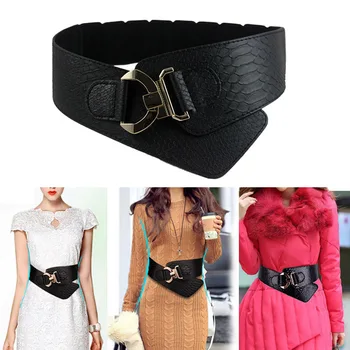 Fashion Woman Waist Belt PU Leather Snakeskin Pattern Oblique Elastic Personality Ladies Girls Super Wide Belts FEA889
Fashion Woman Waist Belt PU Leather Snakeskin Pattern Oblique Elastic Personality Ladies Girls Super Wide Belts FEA889