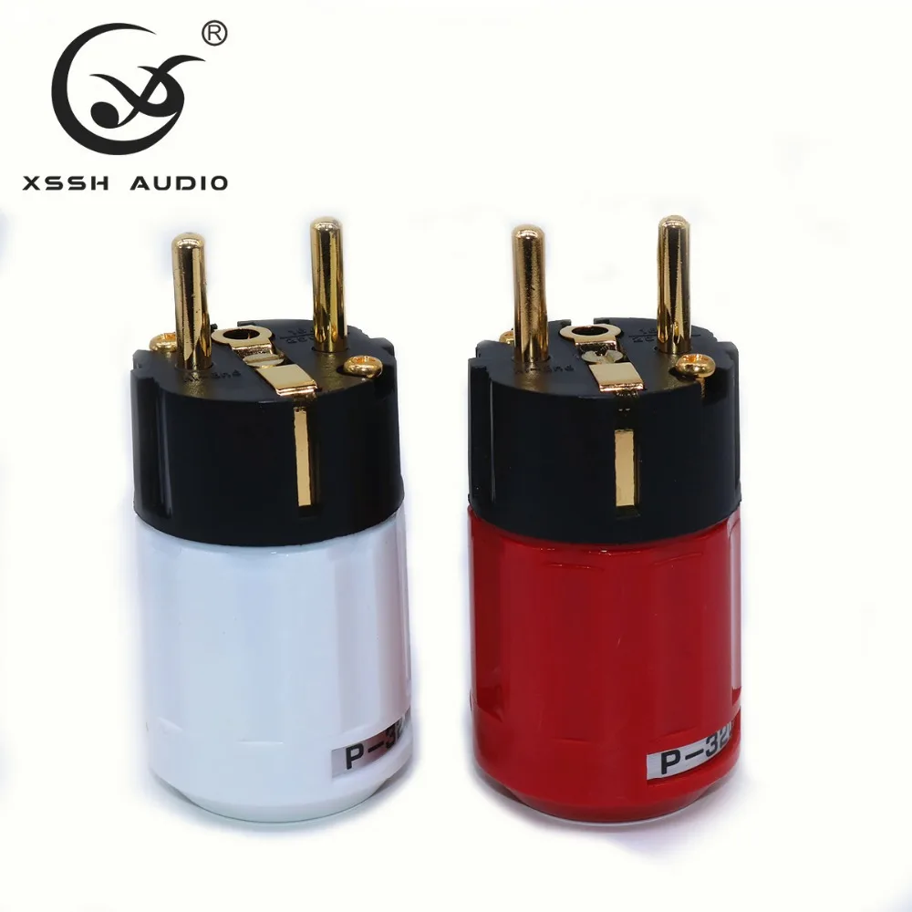 Audio XSSH P-320 C-320 OEM hifi Gold Plated Brass Red Pure Copper Schuko EU US IEC AC power plug Connector for power Cord
Audio XSSH P-320 C-320 OEM hifi Gold Plated Brass Red Pure Copper Schuko EU US IEC AC power plug Connector for power Cord