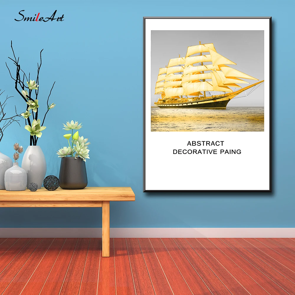 Colored Drawing Golden sailing Posters Canvas Wall Pictures Wall Pictures For Living Room Home Decor cuadros
Colored Drawing Golden sailing Posters Canvas Wall Pictures Wall Pictures For Living Room Home Decor cuadros