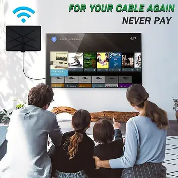

960 Miles TV Aerial Indoor Amplified Digital HDTV Antenna 4K HD DVB-T Freeview TV for Local Channels Broadcast Home Television