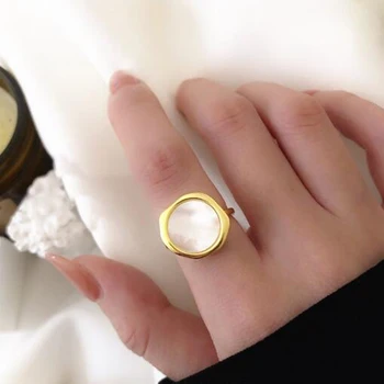 Silver Plated Round Geometric Irregular Ring Simple INS Unique Design Cool Shell Opening Jewelry Gold Silver Color Кольцо Female
Silver Plated Round Geometric Irregular Ring Simple INS Unique Design Cool Shell Opening Jewelry Gold Silver Color Кольцо Female
