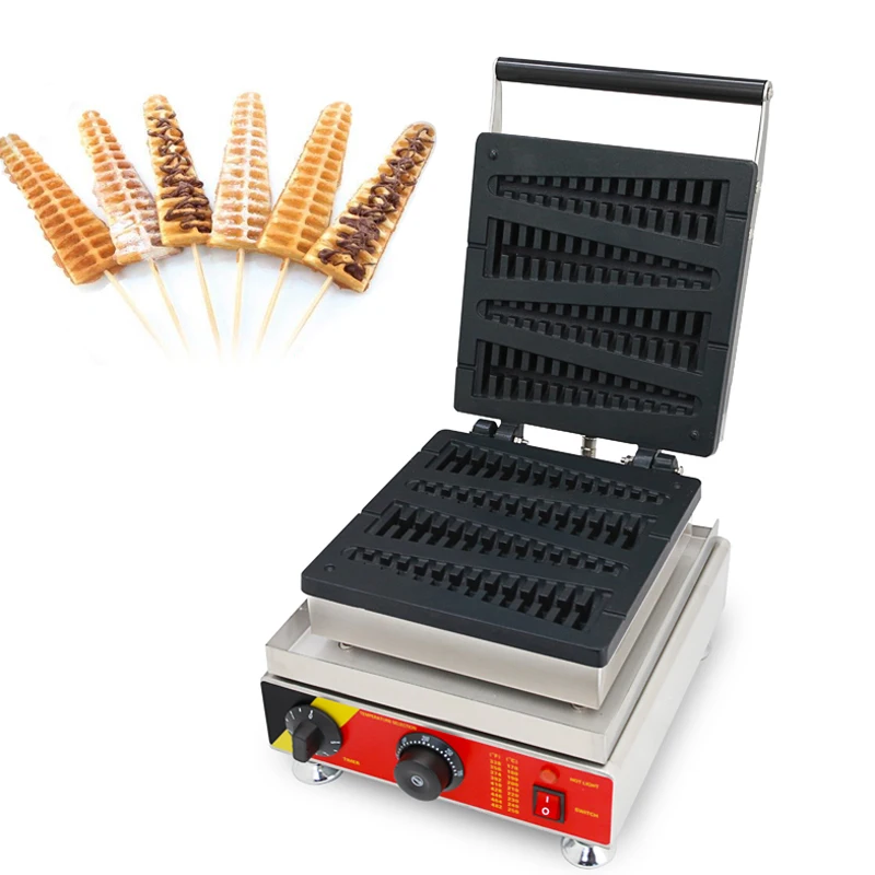 

Commercial Electric 4PCS Lolly Stick Waffle Maker Machine Waffle Stick Baker Waffle Iron Cake Oven Nonstick CE 110V 220V