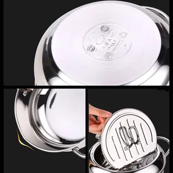 Controllable Temperature Pot Durable Pan Boiler Stainless Steel Fryer Practical Cooker for Home Kitchen (Flip Lid Fryer) 
Controllable Temperature Pot Durable Pan Boiler Stainless Steel Fryer Practical Cooker for Home Kitchen (Flip Lid Fryer)