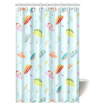 Apartment Decor Shower Curtain, Colorful Rainbow Umbrellas with Raindrop Fabric Bathroom Decor Set with Hooks, es
Apartment Decor Shower Curtain, Colorful Rainbow Umbrellas with Raindrop Fabric Bathroom Decor Set with Hooks, es