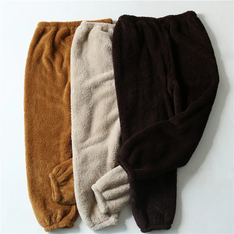 Фото Новые зимние фланелевые Мужские штаны для сна утепленные теплые тренировочные