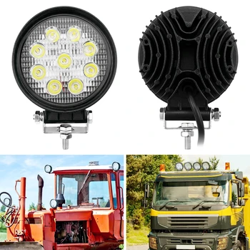 

27W work lamp 3W lamp Spotlight circle Offroad LED Light Bar For Truck Offroad Tractor Boat Trailer 4X4 4WD Car SUV ATV