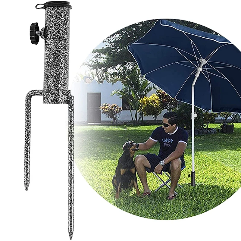 

Sun Beach Umbrella Stand Fishing Stand Garden Lawn Patio Parasol Ground Anchor Spike Umbrella Stand Holder Fishing Rods Tool