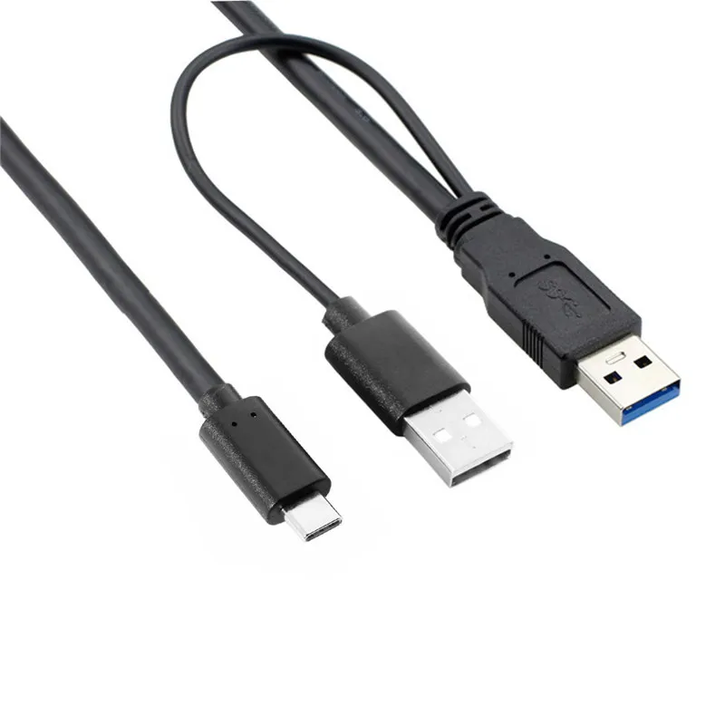 Type-C USB-C to USB 3.0 Male & USB 2.0 Dual Power Data Y for Laptop & Hard Disk cable
Type-C USB-C to USB 3.0 Male & USB 2.0 Dual Power Data Y for Laptop & Hard Disk cable