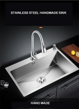 YUJIE Free Shipping 304 Stainless steel manual sink single bowl thickened sink set meal under counter single bowl ALTl-2SGD304
YUJIE Free Shipping 304 Stainless steel manual sink single bowl thickened sink set meal under counter single bowl ALTl-2SGD304