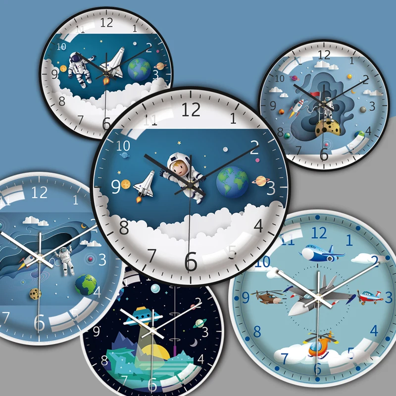 Cartoon creative clock boys room aerospace plane wall clock parlor kids room silent watch cute wall clock spaceship bell CL31703
Cartoon creative clock boys room aerospace plane wall clock parlor kids room silent watch cute wall clock spaceship bell CL31703