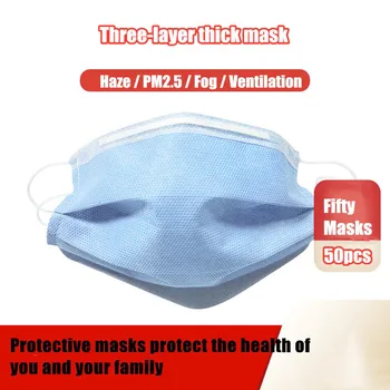 50PCS Three Layers Mask Disposable for Protection 3-Ply Face Mask with Earloop and Nose Clip Breathability Comfort-Great mask
50PCS Three Layers Mask Disposable for Protection 3-Ply Face Mask with Earloop and Nose Clip Breathability Comfort-Great mask