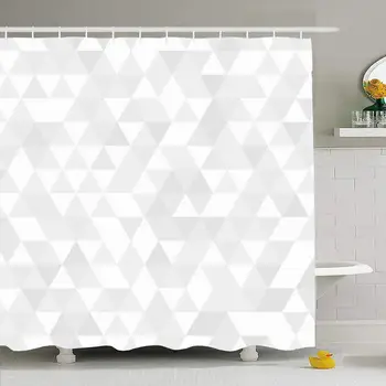 Shower Curtain Set with Hooks Modern Gray White Vintage Flat Grid Mosaic Creative Abstract Pattern Triangle Cell Classic Color
Shower Curtain Set with Hooks Modern Gray White Vintage Flat Grid Mosaic Creative Abstract Pattern Triangle Cell Classic Color