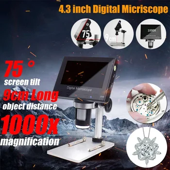 1000x 2.0MP USB Digital Electronic Microscope DM5 4.3"LCD Display VGA Digital Microscope 8 LED Stand for PCB Motherboard Repaire
1000x 2.0MP USB Digital Electronic Microscope DM5 4.3"LCD Display VGA Digital Microscope 8 LED Stand for PCB Motherboard Repaire