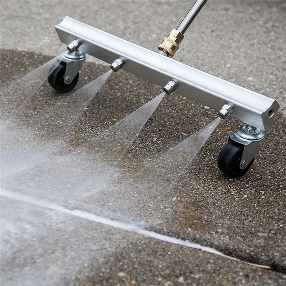 1pc Aluminum Alloy High Pressure Washer Chassis Cleaning Floor Scrubbing Brush 1/4 Inch 4 Nozzle
1pc Aluminum Alloy High Pressure Washer Chassis Cleaning Floor Scrubbing Brush 1/4 Inch 4 Nozzle