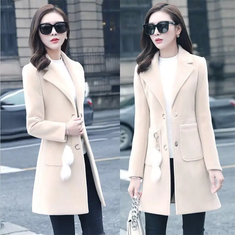 Elegant Blends Woolens Overcoat Female Coat Autumn Winter Coats And Jackets Women Plus size Coat Women's Wool Coats Long Tops
Elegant Blends Woolens Overcoat Female Coat Autumn Winter Coats And Jackets Women Plus size Coat Women's Wool Coats Long Tops