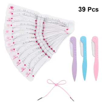 3 Set Eyebrow Grooming Stencil Set Eyebrow Drawing Card Eyebrow Trimmer Makeup Tools With 3Pcs Foldable Eyebrow Razor
3 Set Eyebrow Grooming Stencil Set Eyebrow Drawing Card Eyebrow Trimmer Makeup Tools With 3Pcs Foldable Eyebrow Razor