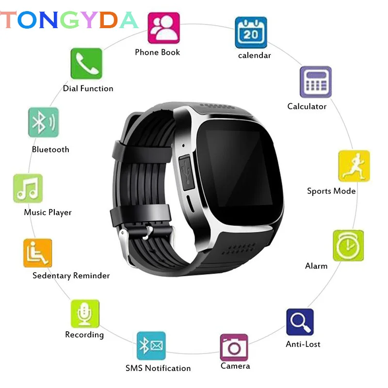 Smart Wear Watch with Camera Touch Screen T8 Bluetooth Smart Watch Support SIM and TF card Camera For Android Drop Shipping
Smart Wear Watch with Camera Touch Screen T8 Bluetooth Smart Watch Support SIM and TF card Camera For Android Drop Shipping