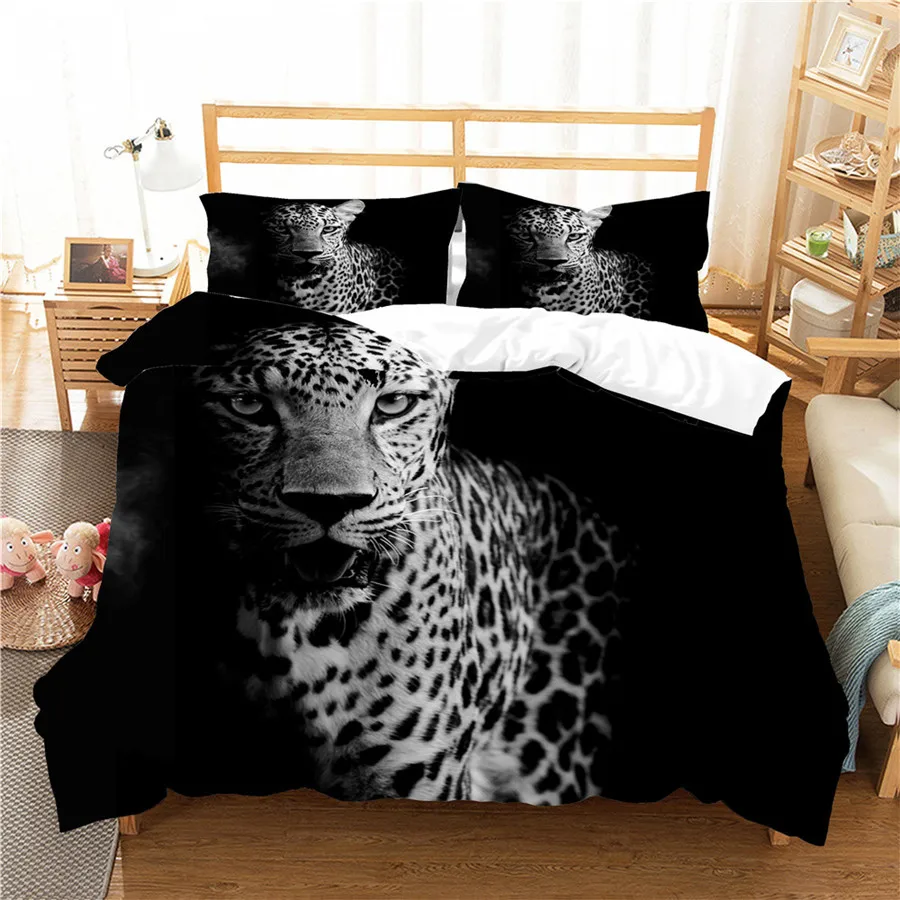 A Bedding Set 3D Printed Duvet Cover Bed Set Leopard Animal Home Textiles for Adults Bedclothes with Pillowcase #BZ06
A Bedding Set 3D Printed Duvet Cover Bed Set Leopard Animal Home Textiles for Adults Bedclothes with Pillowcase #BZ06