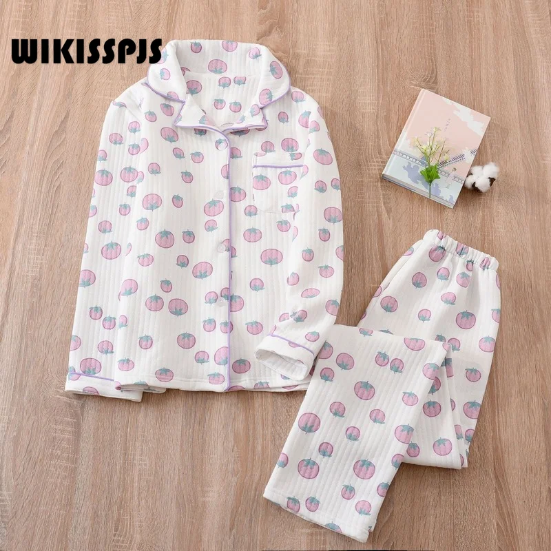 WIKISSPJS Autumn Winter New Pajamas Cotton Home Clothes Suit Warm Long Sleeved Trousers Lounge Wear Sleepwear Sleep Tops
WIKISSPJS Autumn Winter New Pajamas Cotton Home Clothes Suit Warm Long Sleeved Trousers Lounge Wear Sleepwear Sleep Tops