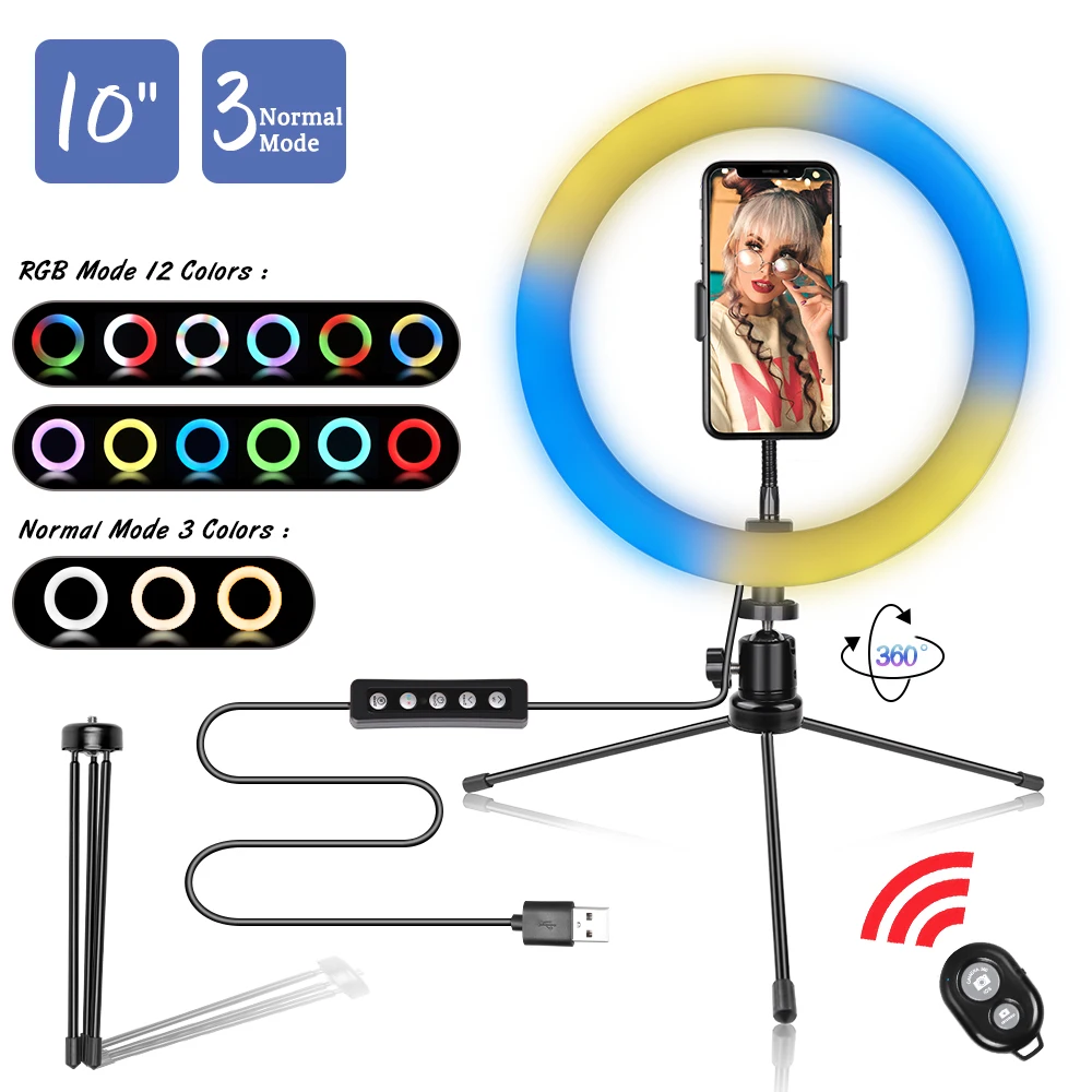 10inch LED Ring Light Photography Selfie Ring Lighting with Tripod Stand for Smartphone Youtube Makeup Video Studio Ring Lamp
10inch LED Ring Light Photography Selfie Ring Lighting with Tripod Stand for Smartphone Youtube Makeup Video Studio Ring Lamp